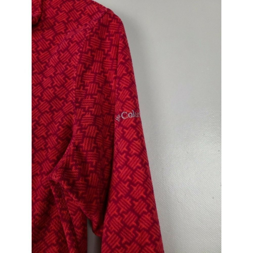 Columbia Fleece Pullover Red Pink Long Sleeve SZ S - Picture 2 of 7